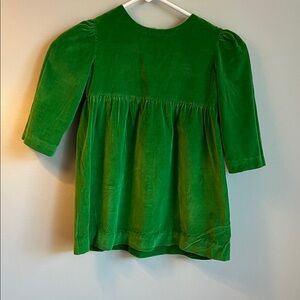 Vintage green velvet dress size 2-3 kids